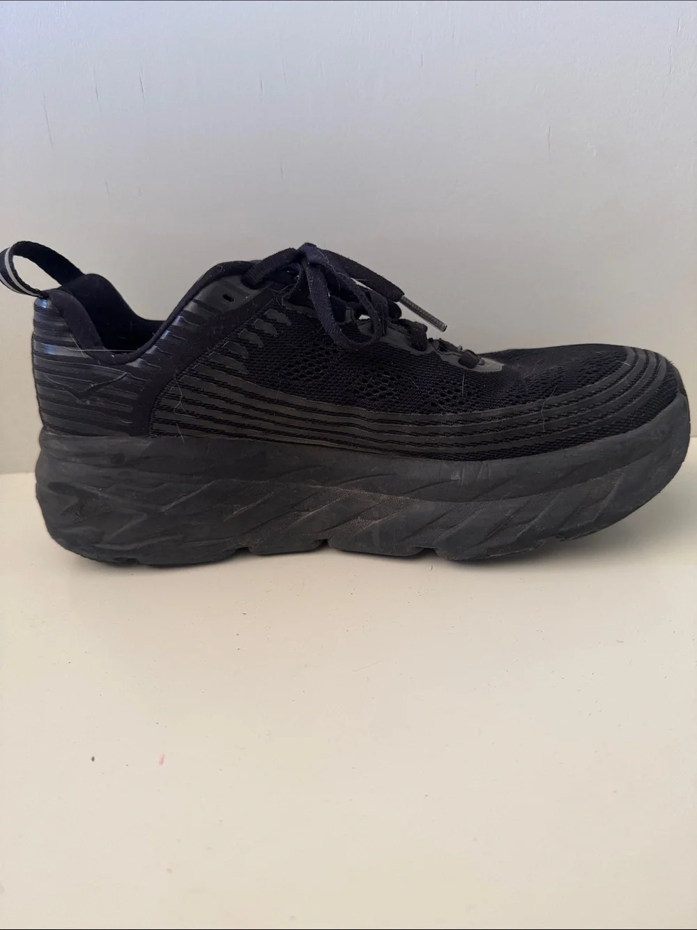 Hoka One One Black Women's Chunky Lace-Up Athletic Sneakers